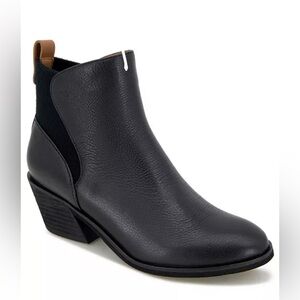Gentle Souls Women's Clint Western Block Heel Bootie Black Size 7.5M